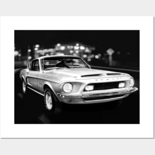 Shelby Cobra Mustang Street Scene Posters and Art